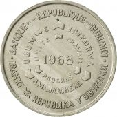 Burundi, 10 Francs, 1968, AU(55-58), Copper-nickel, KM:17