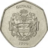 Guyana, 10 Dollars, 1996, Royal Mint, AU(55-58), Nickel plated steel, KM:52