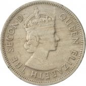 Mauritius, Elizabeth II, 1/2 Rupee, 1975, TTB, Copper-nickel, KM:37.1