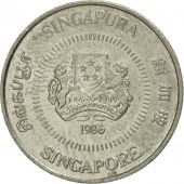 Singapore, 10 Cents, 1986, British Royal Mint, AU(55-58), Copper-nickel, KM:51