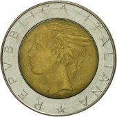 Italy, 500 Lire, 1987, Rome, EF(40-45), Bi-Metallic, KM:111