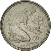 GERMANY - FEDERAL REPUBLIC, 50 Pfennig, 1971, Karlsruhe, EF(40-45)