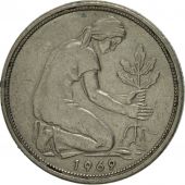 GERMANY - FEDERAL REPUBLIC, 50 Pfennig, 1969, Hambourg, EF(40-45)