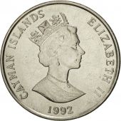 Cayman Islands, Elizabeth II, 25 Cents, 1992, British Royal Mint, MS(60-62)