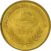 Nicaragua, Cordoba, 1987, EF(40-45), Aluminum-Bronze, KM:59