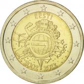 Estonia, 2 Euro, 10 ans de lEuro, 2012, MS(60-62), Bi-Metallic