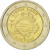 Chypre, 2 Euro, 10 ans de lEuro, 2012, SUP+, Bi-Metallic
