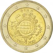 IRELAND REPUBLIC, 2 Euro, 10 ans de lEuro, 2012, MS(60-62), Bi-Metallic