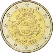 Espagne, 2 Euro, 10 ans de lEuro, 2012, SUP+, Bi-Metallic