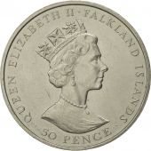 Falkland Islands, Elizabeth II, 50 Pence, 1985, MS(64), Copper-nickel, KM:21