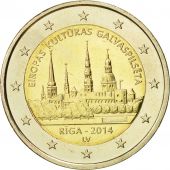 Latvia, 2 Euro, Riga, 2014, MS(63), Bi-Metallic