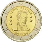 Belgique, 2 Euro, Louis Braille, 2009, SPL, Bi-Metallic, KM:288