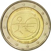 Slovnie, 2 Euro, EMU, 2009, TTB+, Bi-Metallic