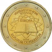 Autriche, 2 Euro, Trait de Rome 50 ans, 2007, SUP, Bi-Metallic