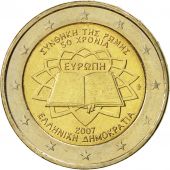Grce, 2 Euro, Trait de Rome 50 ans, 2007, SUP, Bi-Metallic