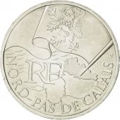 France, 10 Euro, Nord-Pas de Calais, 2010, MS(60-62), Silver, KM:1664