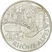 France, 10 Euro, Rhone-Alpes, 2011, MS(63), Silver, KM:1751