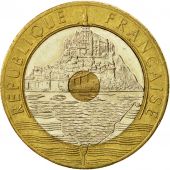 France, Mont Saint Michel, 20 Francs, 1992, Paris, SUP+, Tri-Metallic