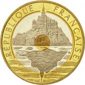 France, Mont Saint Michel, 20 Francs, 1999, Paris, SPL, Tri-Metallic, KM:1008.2