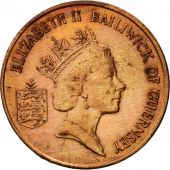 Coin, Guernsey, Elizabeth II, Penny, 1986, Heaton, EF(40-45), Bronze, KM:40