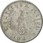 GERMANY, THIRD REICH, 50 Reichspfennig, 1943, Munich, VF(30-35), Aluminum, KM:96