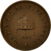 Hongrie, Franz Joseph I, 2 Filler, 1908, Kormoczbanya, TTB, Bronze, KM:481