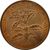 Monnaie, Rwanda, 5 Francs, 1977, British Royal Mint, TTB, Bronze, KM:13