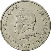 French Polynesia, 20 Francs, 1967, Paris, AU(50-53), Nickel, KM:6