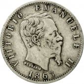 Italie, Vittorio Emanuele II, 20 Centesimi, 1863, Milan, TTB, Argent, KM:13.1