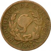 Colombie, 5 Centavos, 1954, TB+, Bronze, KM:206