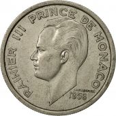 Monaco, Rainier III, 100 Francs, Cent, 1956, TTB+, Copper-nickel, KM:134