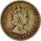 East Caribbean States, Elizabeth II, 25 Cents, 1955, VF(30-35), Copper-nickel