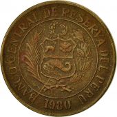 Peru, 10 Soles, 1980, Lima, EF(40-45), Brass, KM:272.2