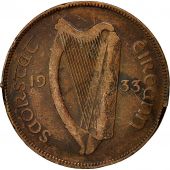 IRELAND REPUBLIC, Penny, 1933, TTB, Bronze, KM:3