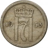 Norvge, Haakon VII, 25 re, 1953, TTB, Copper-nickel, KM:401