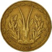 West African States, 5 Francs, 1974, Paris, EF(40-45), Aluminum-Nickel-Bronze