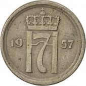 Norway, Haakon VII, 10 re, 1957, EF(40-45), Copper-nickel, KM:396