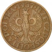 Poland, 5 Groszy, 1937, Warsaw, EF(40-45), Bronze, KM:10a