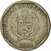 Peru, 50 Centimos, 1994, Lima, EF(40-45), Copper-Nickel-Zinc, KM:307.1