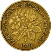 Madagascar, 20 Francs, 4 Ariary, 1970, Paris, EF(40-45), Aluminum-Bronze, KM:12