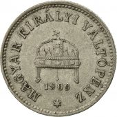 Hongrie, Franz Joseph I, 10 Filler, 1909, Kormoczbanya, TTB, Nickel, KM:482