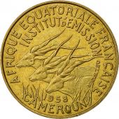 Cameroon, 10 Francs, 1958, AU(55-58), Aluminum-Bronze, KM:11