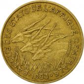 tats de lAfrique centrale, 25 Francs, 1983, Paris, TTB, Aluminum-Bronze