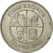 Iceland, 5 Kronur, 1981, TTB, Copper-nickel, KM:28