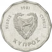 Chypre, 5 Mils, 1981, TTB, Aluminium, KM:50.1