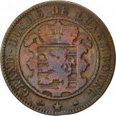Luxembourg, William III, 10 Centimes, 1865, Paris, TB, Bronze, KM:23.2