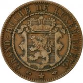 Luxembourg, William III, 10 Centimes, 1860, Paris, TB+, Bronze, KM:23.2