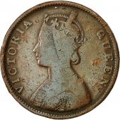 INDIA-BRITISH, Victoria, 1/2 Anna, 1862, TB, Cuivre, KM:468