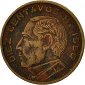 Mexico, 10 Centavos, 1956, Mexico City, VF(30-35), Bronze, KM:433
