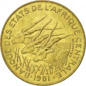 tats de lAfrique centrale, 10 Francs, 1981, Paris, TTB+, Aluminum-Bronze